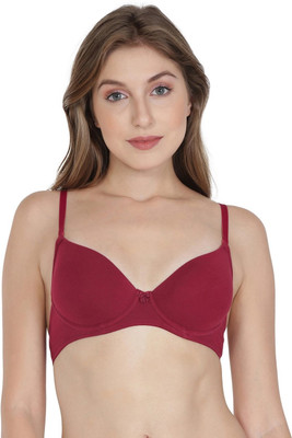 JOCKEY Women T-Shirt Lightly Padded Bra(Maroon)