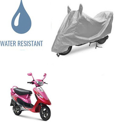 RPSENTTERPR Waterproof Two Wheeler Cover for TVS(Scooty Pep+, Silver)