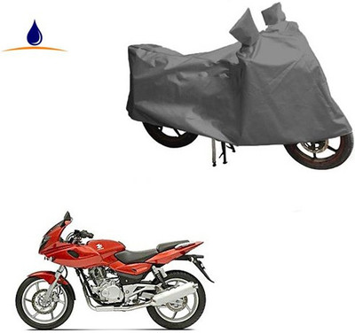 RPSENTTERPR Waterproof Two Wheeler Cover for Bajaj(Pulsar 220 DTS-i, Grey)