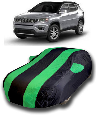 SanginiSang Car Cover For Jeep Compass (With Mirror Pockets)(Green)
