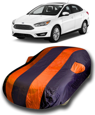 siddharth fashion Car Cover For Ford Focus (With Mirror Pockets)(Orange)