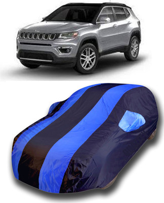 SanginiSang Car Cover For Jeep Compass (With Mirror Pockets)(Blue)