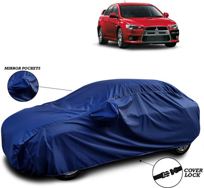 SEBONGO Car Cover For Mitsubishi Lancer (With Mirror Pockets)(Blue)