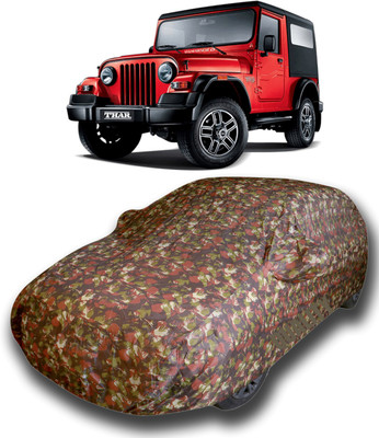 KUSHWAHA Car Cover For Mahindra Thar (With Mirror Pockets)(Multicolor)