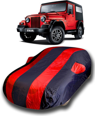 siddharth fashion Car Cover For Mahindra Thar (With Mirror Pockets)(Red)