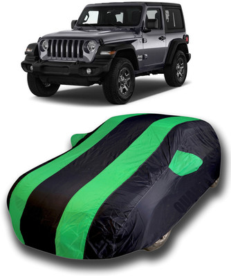 SanginiSang Car Cover For Jeep Wrangler (With Mirror Pockets)(Green, Blue)