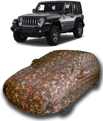 KASHYAP FASHION WORLD Car Cover For Jeep Wrangler (With Mirror Pockets)(Multicolor)