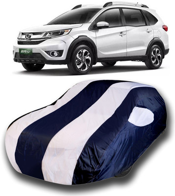 SanginiSang Car Cover For Honda BR-V (With Mirror Pockets)(White, Blue)