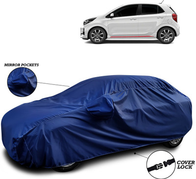 SEBONGO Car Cover For Kia Picanto (With Mirror Pockets)(Blue)