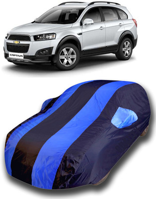 siddharth fashion Car Cover For Chevrolet Captiva (With Mirror Pockets)(Blue)