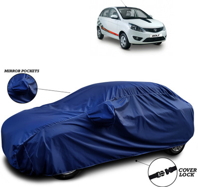 SEBONGO Car Cover For Tata Bolt (With Mirror Pockets)(Blue)