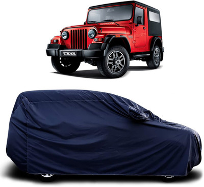 SanginiSang Car Cover For Mahindra Thar (With Mirror Pockets)(Blue)