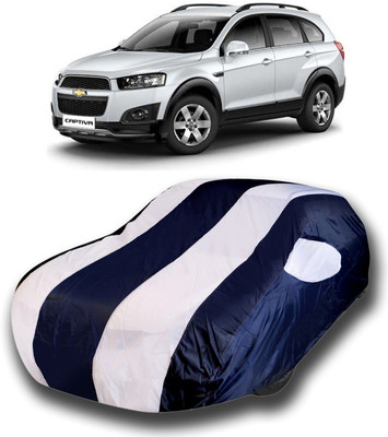 siddharth fashion Car Cover For Chevrolet Captiva (With Mirror Pockets)(White)