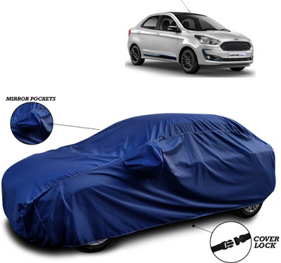 SEBONGO Car Cover For Ford Figo Aspire (With Mirror Pockets)(Blue)