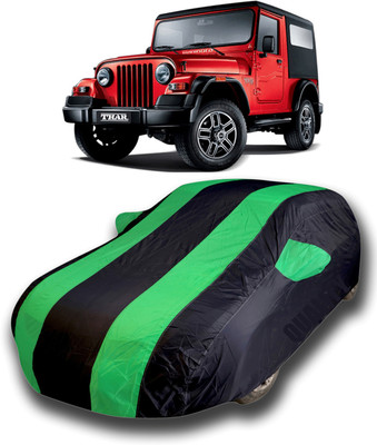 Gavya Car Cover For Mahindra Thar (With Mirror Pockets)(Green)