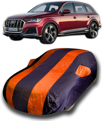 SanginiSang Car Cover For Audi Q7 (With Mirror Pockets)(Orange, Blue)