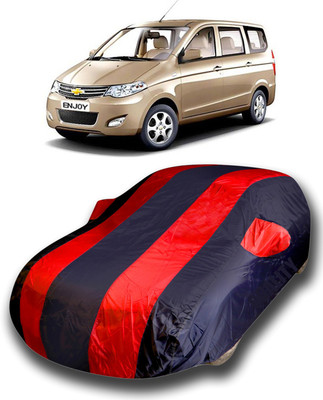 siddharth fashion Car Cover For Chevrolet Enjoy (With Mirror Pockets)(Red)