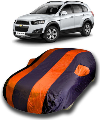 siddharth fashion Car Cover For Chevrolet Captiva (With Mirror Pockets)(Orange)