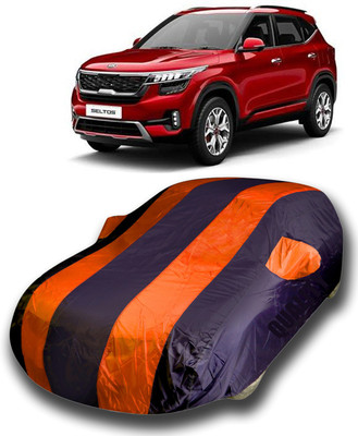 APNEK Car Cover For Kia SELTOS (With Mirror Pockets)(Orange)
