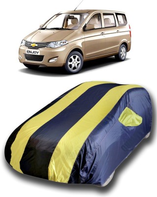 KASHYAP FASHION WORLD Car Cover For Chevrolet Enjoy (With Mirror Pockets)(Yellow)