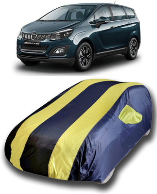 SanginiSang Car Cover For Mahindra Marazzo (With Mirror Pockets)(Yellow, Blue)