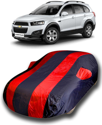 siddharth fashion Car Cover For Chevrolet Captiva (With Mirror Pockets)(Red)