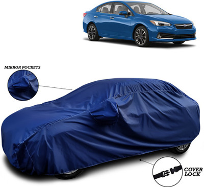 SEBONGO Car Cover For Subaru Impreza (With Mirror Pockets)(Blue)
