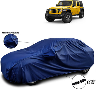 SEBONGO Car Cover For Jeep Wrangler (With Mirror Pockets)(Blue)