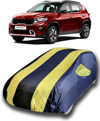 siddharth fashion Car Cover For Kia Sonet (With Mirror Pockets)(Yellow)