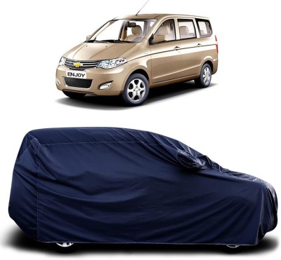 KASHYAP FASHION WORLD Car Cover For Chevrolet Enjoy (With Mirror Pockets)(Blue)