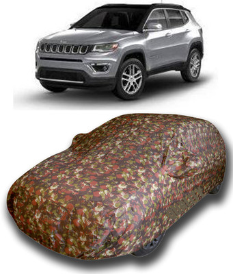 SanginiSang Car Cover For Jeep Compass (With Mirror Pockets)(Multicolor)