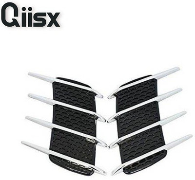 Qiisx Sticker & Decal for Car(Silver, Black)