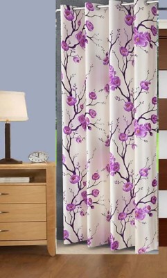 Achintya 153 cm (5 ft) Polyester Blackout Window Curtain Single Curtain(Printed, Purple)