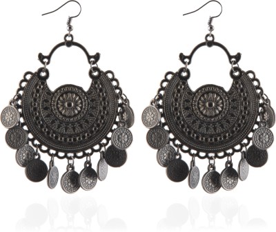 Creative Frogs Coins Designer Jhumki Oxidised Jhumki Earring for Women and Girls Alloy Drops & Danglers