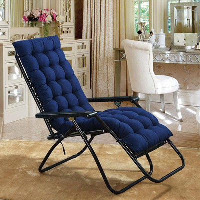 RP MASTER Luxury Microfibre Solid Chair Pad Pack of 1(Blue)