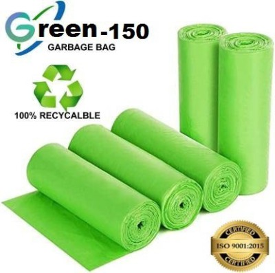 jj brothers Biodegradable Garbage Bags 19X21 inches ( pack of 5, 150 pieces ) Medium 15 L Garbage Bag  Pack Of 150(150Bag )