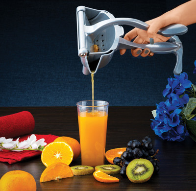 RUSHIL WERE Aluminium Manual Hand Juicer Squeezer Heavy Duty Lime Orange Grape Fruit Presser Hand Juicer(Silver)