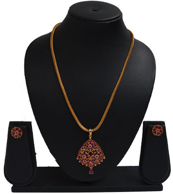 Sandhya Designer Studio Metal Gold Jewellery Set(Pack of 1)