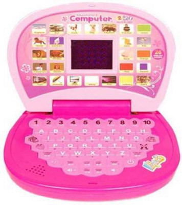 HREYANSH COLLECTION Educational Learning Kids Laptop With LED Display & Music (Multicolor) (Multicolor)(Pink)