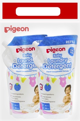 Pigeon BABY LIQUID LAUNDARY DETERGENT 950 ML REFILL, Combo pack of 2 Multi-Fragrance Liquid Detergent(2 x 475 ml)