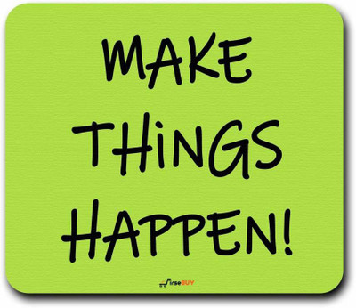 FirseBUY Inspiring Quotes About Passion - Make Things Happen Printed Mouse Pad Rubber Mouse Mat for Home & Office Non Slip Base Mousepad(Multicolor)