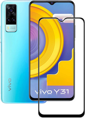 HOBBYTRONICS Edge To Edge Tempered Glass for Vivo Y31(Pack of 1)
