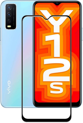 FIVE-O Edge To Edge Tempered Glass for Vivo Y12S(Pack of 1)
