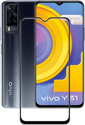 HOBBYTRONICS Edge To Edge Tempered Glass for Vivo Y31(Pack of 1)