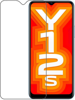 HOBBYTRONICS Tempered Glass Guard for Vivo Y12S(Pack of 1)