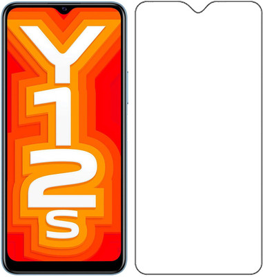 HOBBYTRONICS Tempered Glass Guard for Vivo Y12S(Pack of 1)