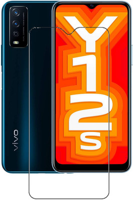 HOBBYTRONICS Tempered Glass Guard for Vivo Y12S(Pack of 1)