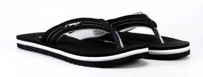 Sparx Men Flip Flops(Black, White , 6)