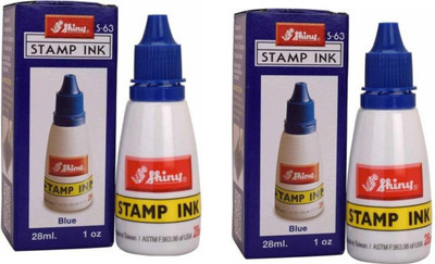 SHINY S-63 Stamp Ink Blue / Rubber Stamp Ink Pack Of 2 Stamp Pad Ink(28 ml)