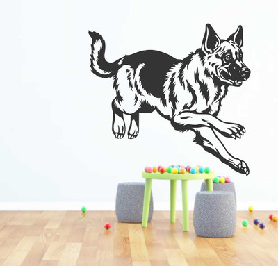 fuzzy 50 cm Dog Self Adhesive Sticker(Pack of 1)